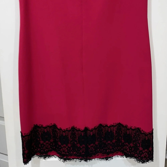 Ann Taylor Loft pink dress with black lace size 4 - Picture 7 of 9